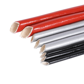Gaine en fibre de verre en caoutchouc de silicone extrud&eacute;-SB-SGS-E